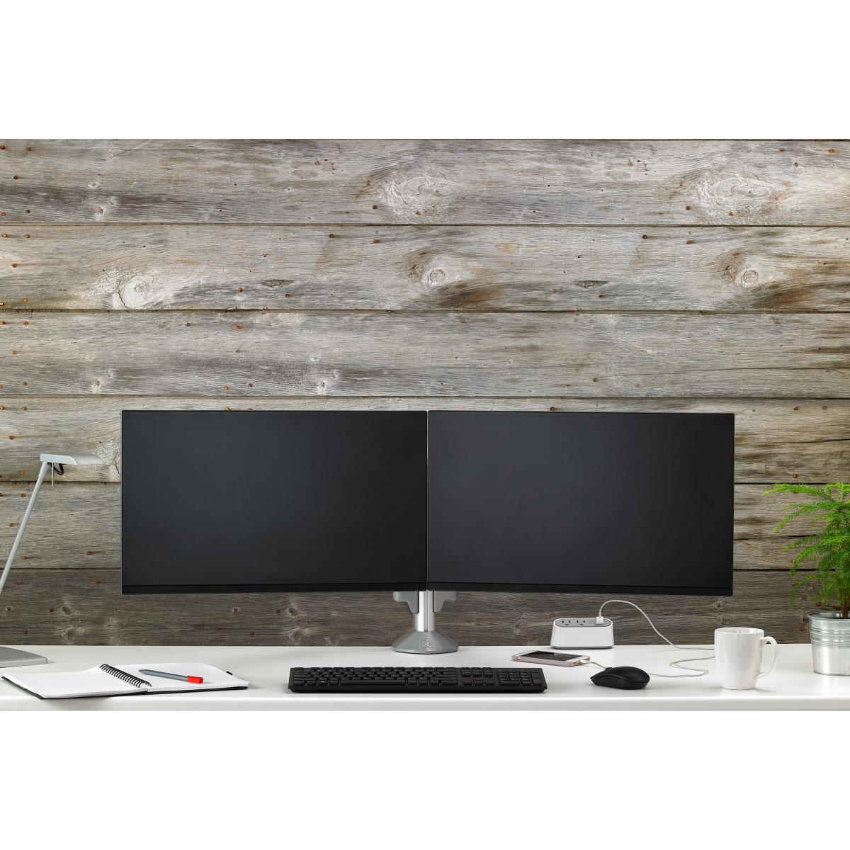 Kx Low-profile Quad Monitor Arms, Column Desk Mount, Black