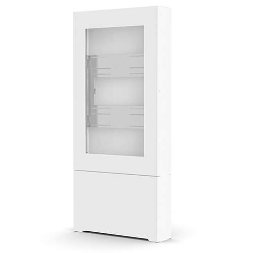 Impact Floor Mounted Kiosk, Portrait 50 White