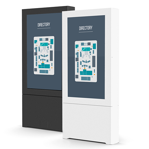 Impact Floor Mounted Kiosk, Portrait 50 White