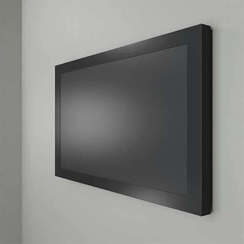 Landscape On-wall Kiosk Black 65in