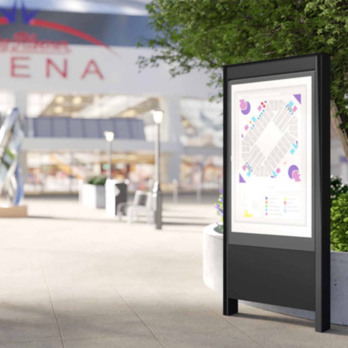 Outdoor Portrait Kiosk, Sam Oh55f Black (olf55bp-s)