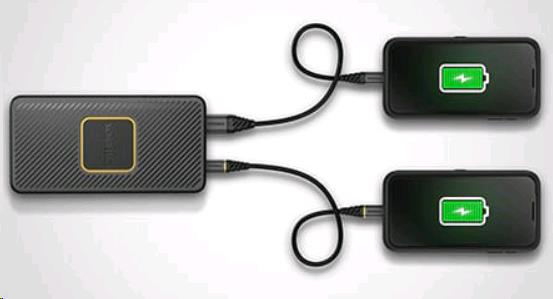 Power Bank 10k Mah USB Ac 18w USB Pd + Wireless 10w Blac