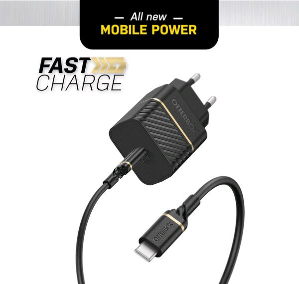 Wall Charger 20w 1x USB-c 20w USB-pd USB C-c Cable 1m Black Eu