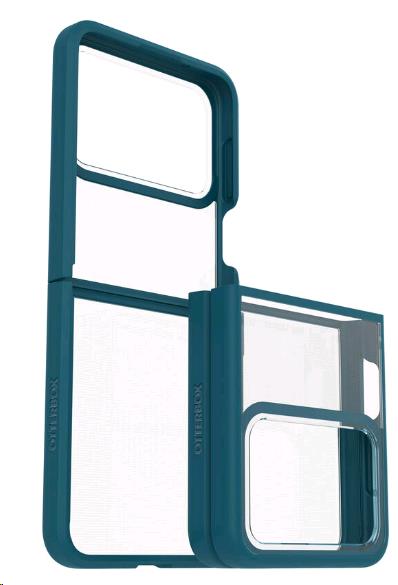 Galaxy Z Flip4 Case Thin Flex Series Pacific Reef (Clear/Blue)