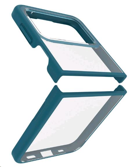 Galaxy Z Flip4 Case Thin Flex Series Pacific Reef (Clear/Blue)