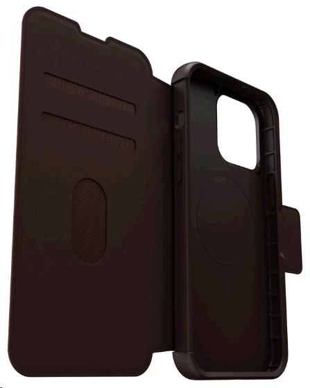 iPhone 15 Pro Max Case Strada Series Folio MagSafe - Espresso (Brown)