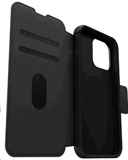 iPhone 15 Pro Max Case Strada Series Folio MagSafe - Shadow (Black)