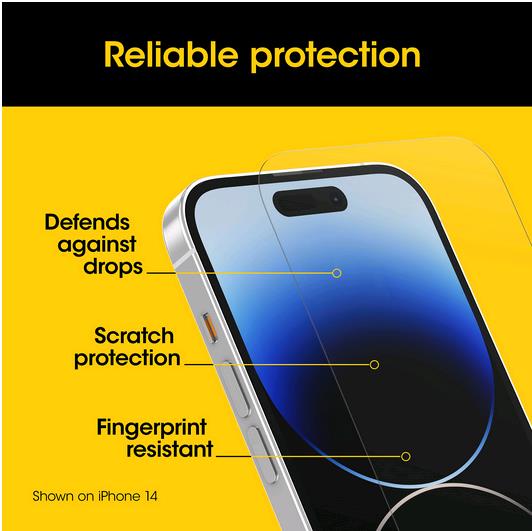 iPhone 15 Plus Screen Protector Premium Pro Glass Privacy Guard Antimicrobial - Screen Machine