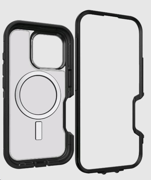 iPhone 16 Pro Case - Defender Series XT for MagSafe - Dark Side (Clear / Black)
