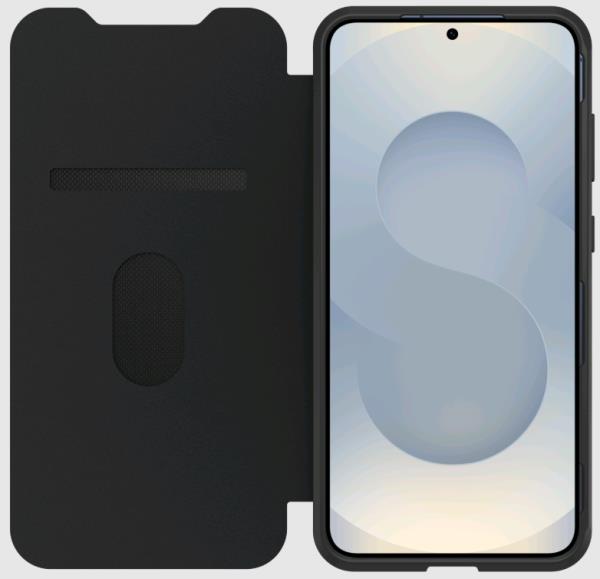 Galaxy S25+ Case - React Series Folio - Crystal (Clear/Black)