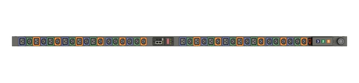 Geist MGS3EGB0-36PNB3-2PS56B2A10-S-A rPDU Switched 0U 16A 230/400V WYE / IEC C13/C19 Vertical 3m