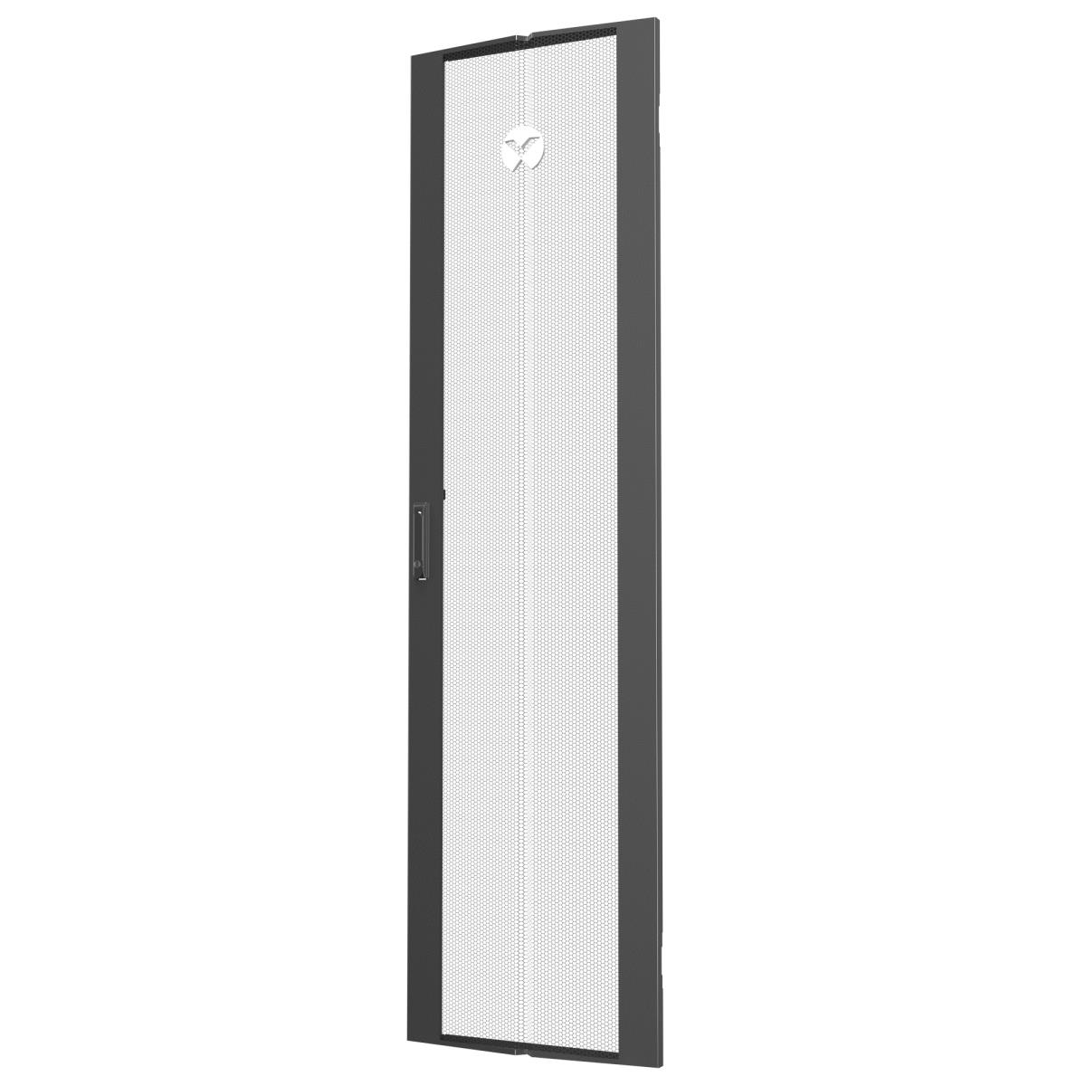 42u X 600mm Wide Single Perforated Door Black