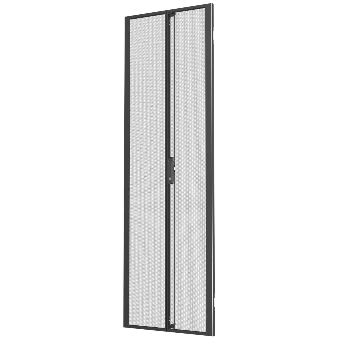 48u X 600mm Wide Split Perforated Doors Black
