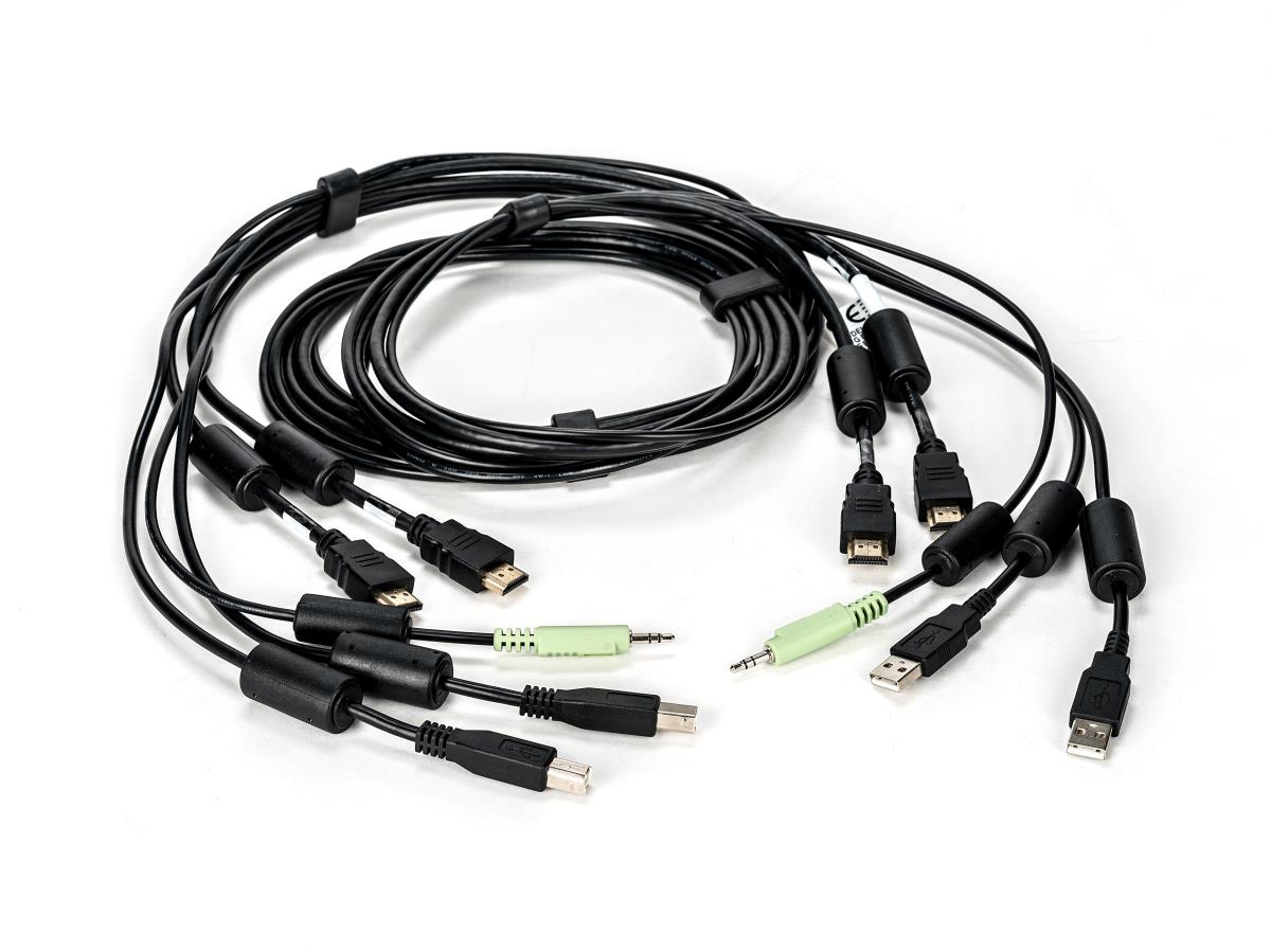 Avocent KVM Cable - USB Keyboard, Mouse & Dual Head HDMI Video Cable With Speakers & CAC 1.8m - SC945H