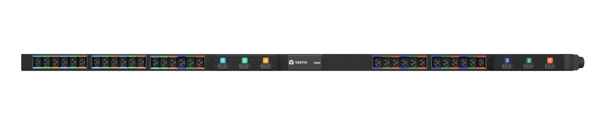 Geist Rack PDU Elementary 0U UPDU rating 3ph 32A 230/415V combi outputs (24)C13 or C19