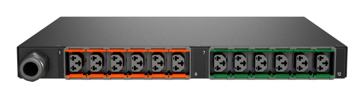 Geist Rack PDU, Switched (Outlet Level), EC, 1U, input IEC 60309 230V 32A, combi outputs (12)C13 or C19