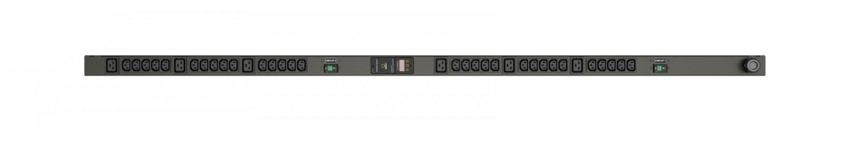 Geist Rack PDU Metered Upgradeable, 32A, 230V, 7.3kW, Vertical, (30) IEC C13, (6) IEC C19, 3m power cord with 1P+N+E (IP44), Black