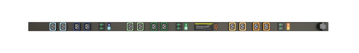Geist rPDU Basic upgradeable, MG01X4B1-12L193-3PS56B2A10-S - 0U, Input IEC 60309 230/400V 3x32A, Locking Outputs (12)C19