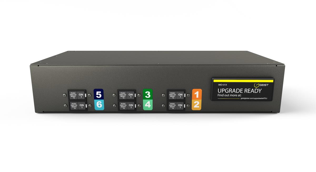 Geist rPDU Basic upgradeable, MG01X2R1-12L193-3PS56B2H10-S - 2U, Input IEC 60309 230/400V 3x32A, Locking Outputs (12)C19