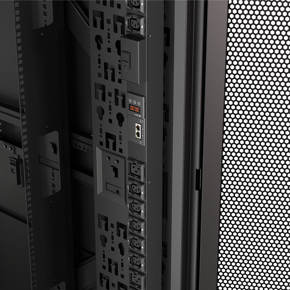 PowerGo Rack PDU Monitored 0U32A220VIEC60309 3mC13 20 + C19 4 Breaker Black