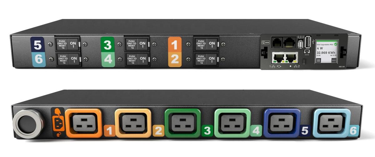 Vertiv Geist Rack PDU Monitored (Unit Level) EC 0U input IEC 60309 230/400V 3x32A RCM combi ou