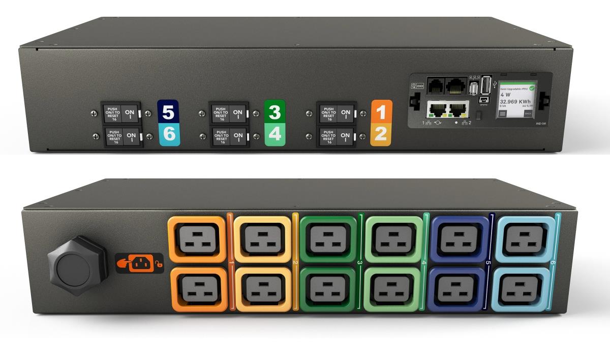 Vertiv Geist Rack PDU Monitored (Unit Level) EC 0U input IEC 60309 230/400V 3x32A RCM combi ou