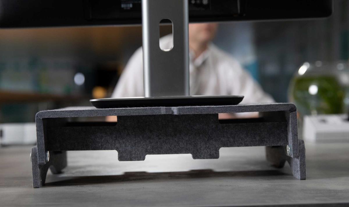 Monitor Stand Q-riser 110 Circular Light Grey