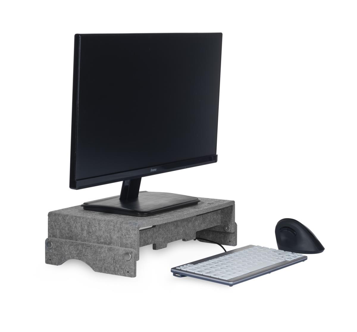 Monitor Stand Q-riser 110 Circular Light Grey