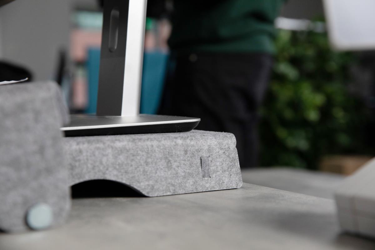 Monitor Stand Q-riser 50 Circular Light Grey