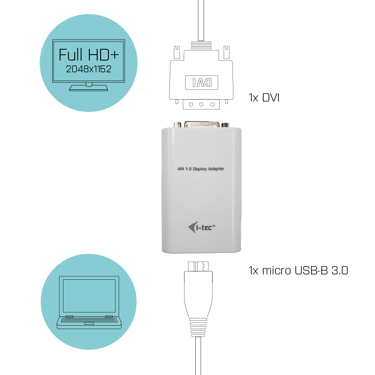 Advance Display Adapter USB 3.0 DVI Vga Hdmi Full Hd