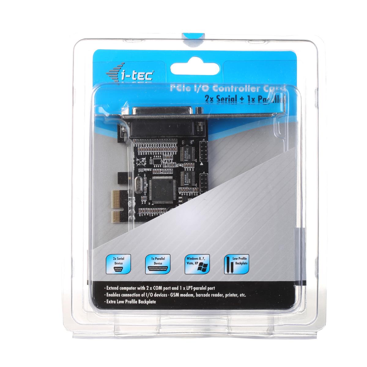 Pci-e Card 2x Serial Rs232 + 1x Parallel Db25
