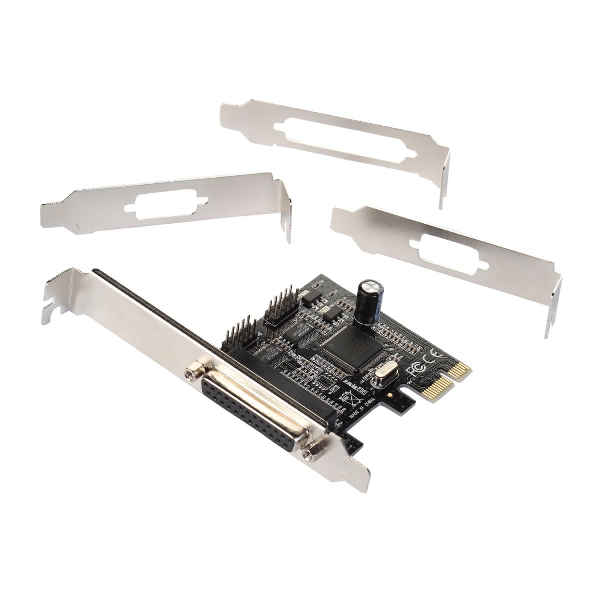 Pci-e Card 2x Serial Rs232 + 1x Parallel Db25