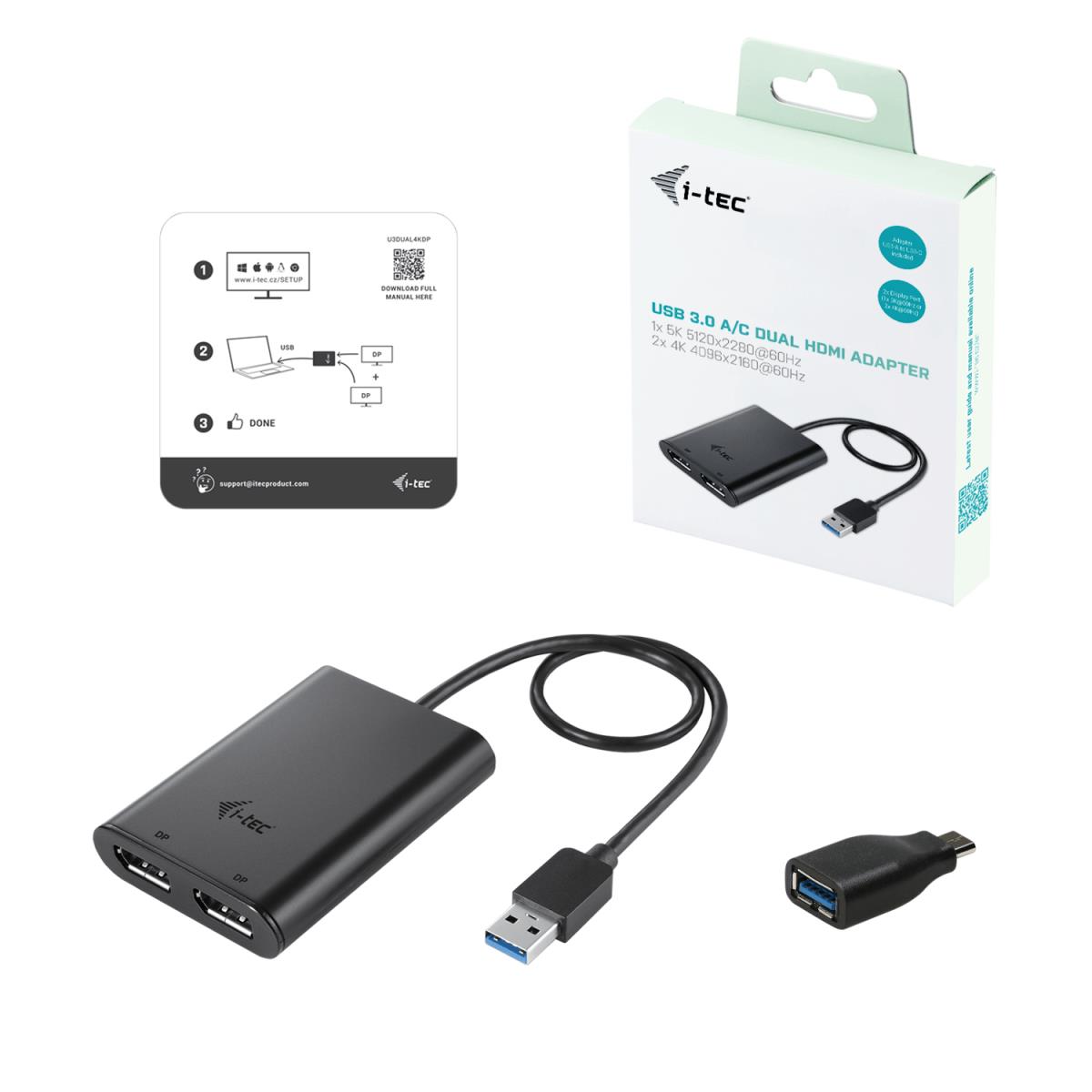 USB3.0 Dual 4k Dp Adapter