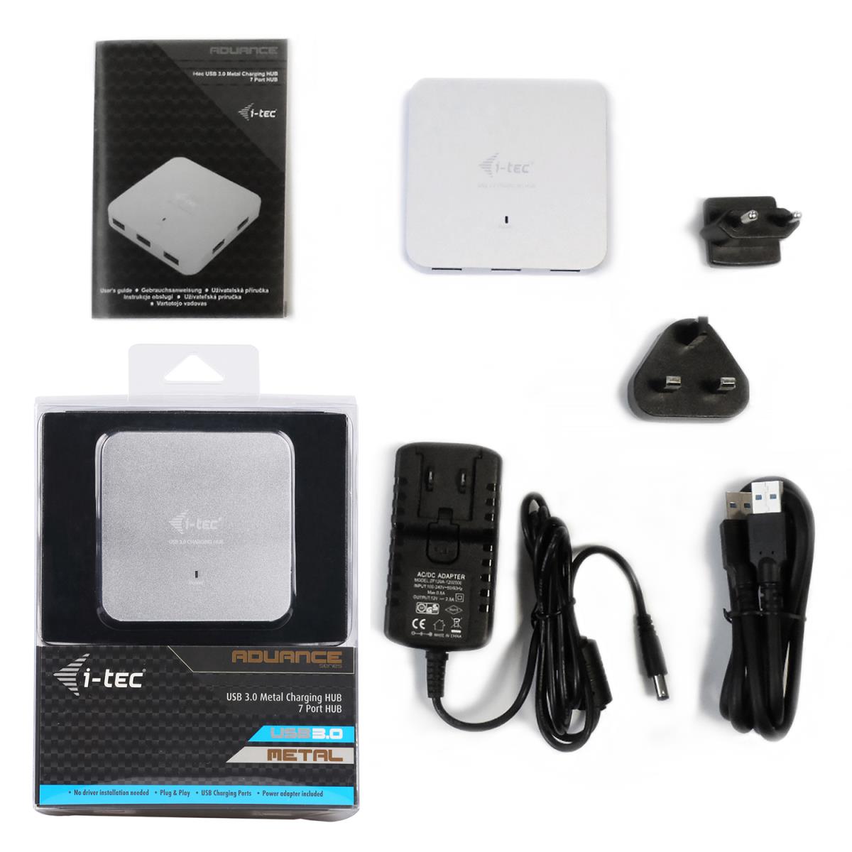 Metal Active Hub 7 Port USB 3.0 With Ps Win Mac Os