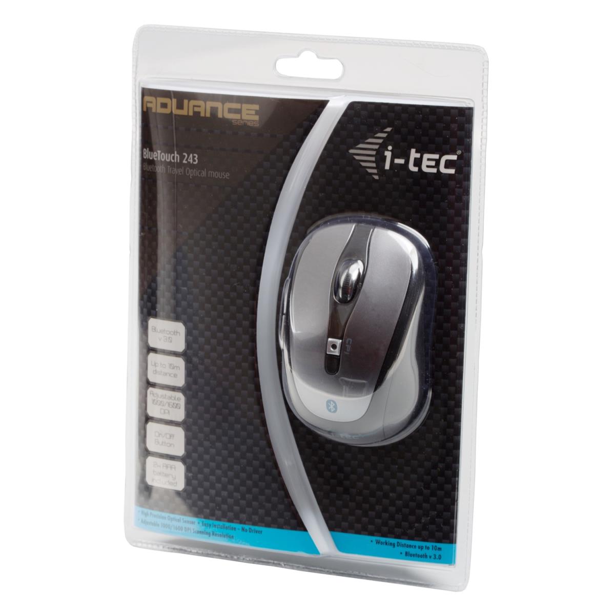 Mouse Bluetooth 10m 1600dpi 6-button Black In