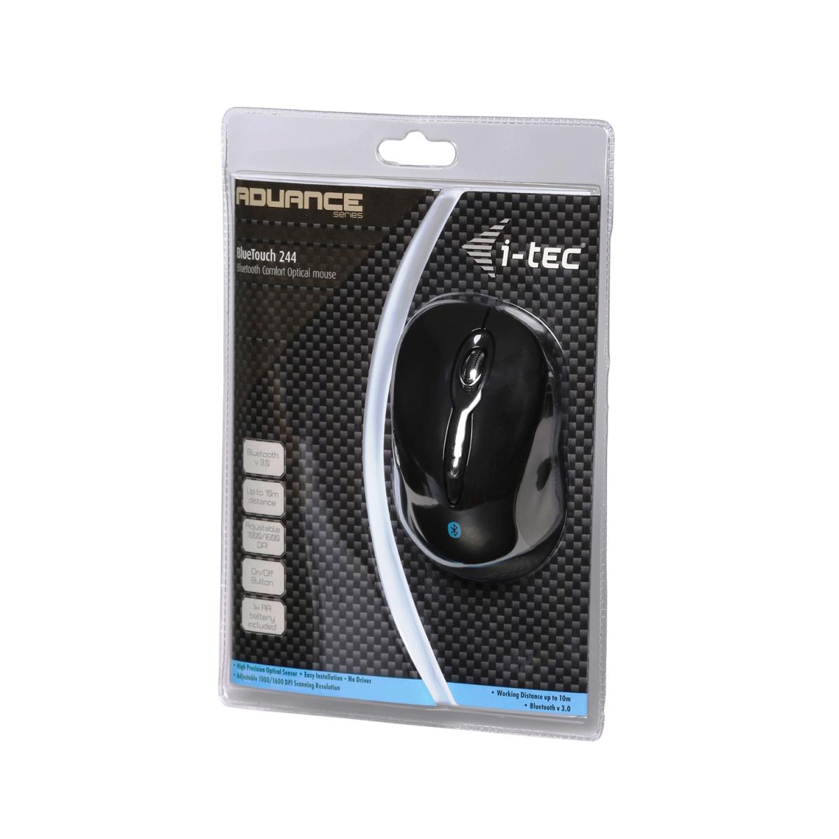 Mouse Comfort Bluetooth 10m 1600dpi 6-button Black In