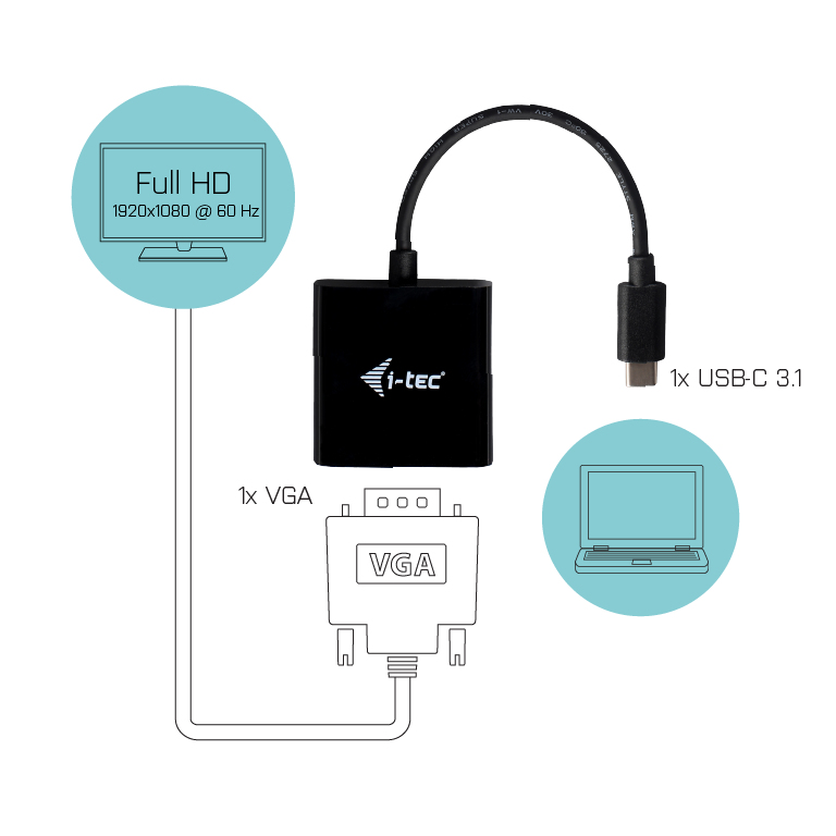 USB-c Vga Adaptor 1080p/60hz