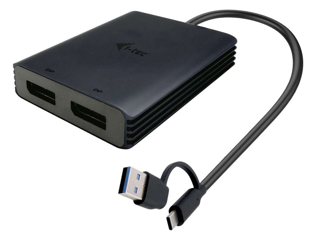 USB-a / USB-c Dual 4k/60 Hz DisplayPort Video Adapter