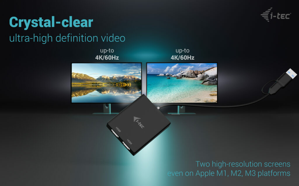 USB-a / C 2x Hdmi Adapter Dual 4k Hdmi Video Adapter