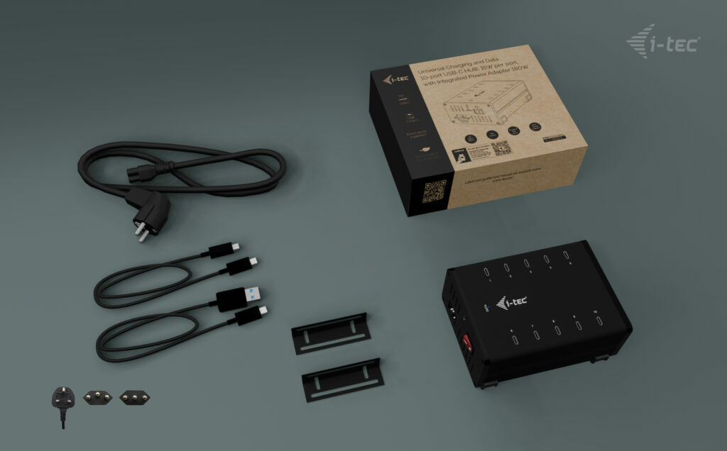 USB-c / USB-a Metal Charging + Data Hub 15w Per Port, 10x USB-c Uk