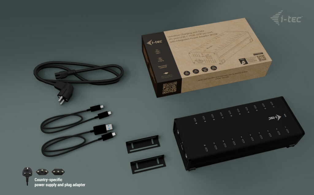 USB-c / USB-a Metal Charging + Data Hub 15w Per Port, 360w 20x USB-c