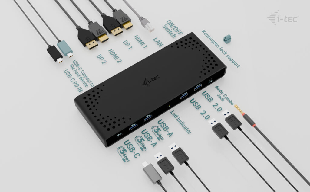 Docking Station - Dual 4k - Power Delivery 85w + Charger 100w