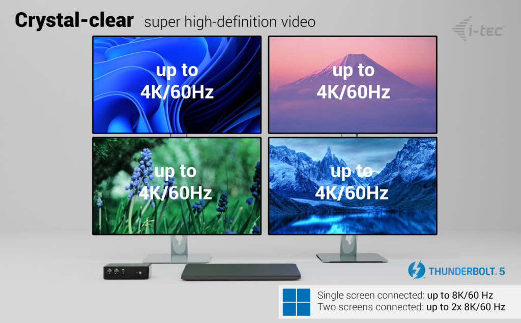 Thunderbolt 5 4x Display Docking Station - USB-c -  Power Delivery 140w