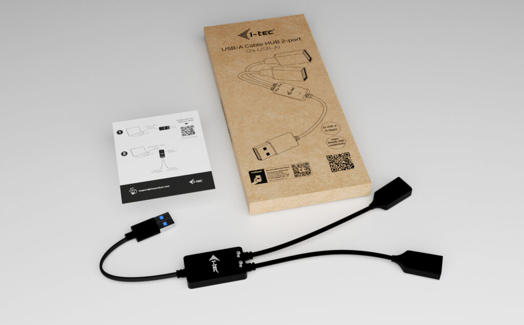 USB-a Cable Hub 2 Port