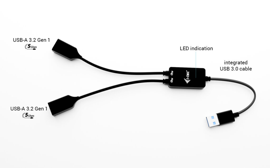 USB-a Cable Hub 2 Port