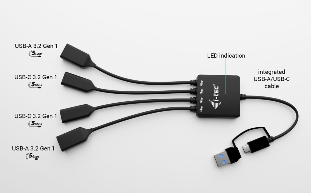 USB-c/a Cable Hub 4 Port