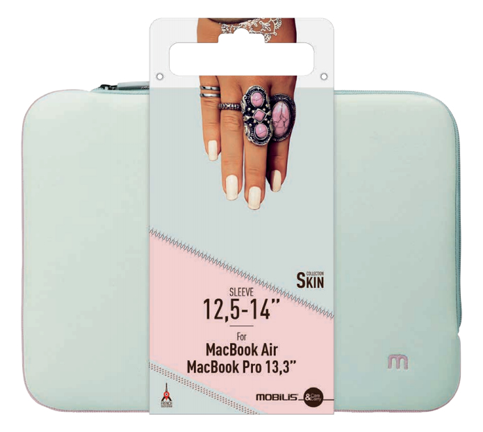 Skin Sleeve 12.5 - 14in -  Grey And Pink