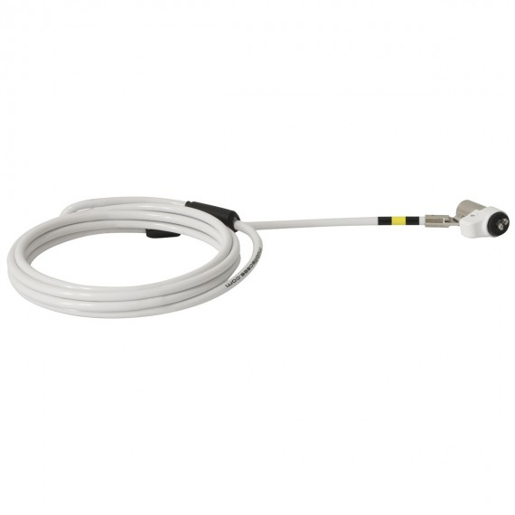 Pivoting Key Security Cable With Rotating Lock For Wedge Slot