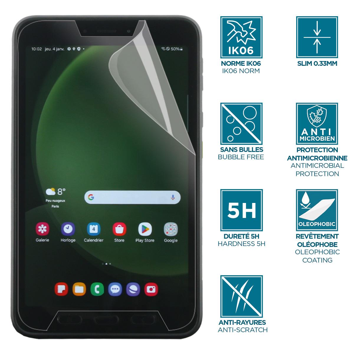 Screen Protector Anti-shock Ik06 - Clear For Galaxy Tab Active5 8in