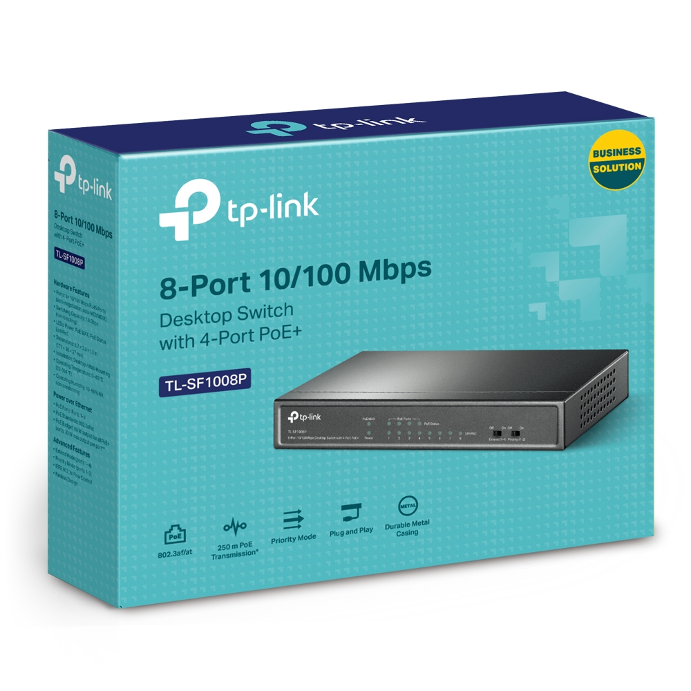 Switch 8-port 10/100mbps Poe - Tlsf1008p